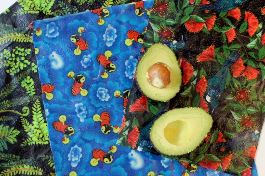 Make Your Own Food Wraps, colourful fabric show with avocados