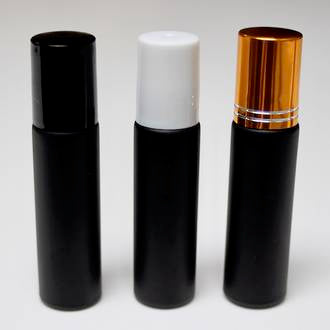 Matte black glass roll-on: 10ml